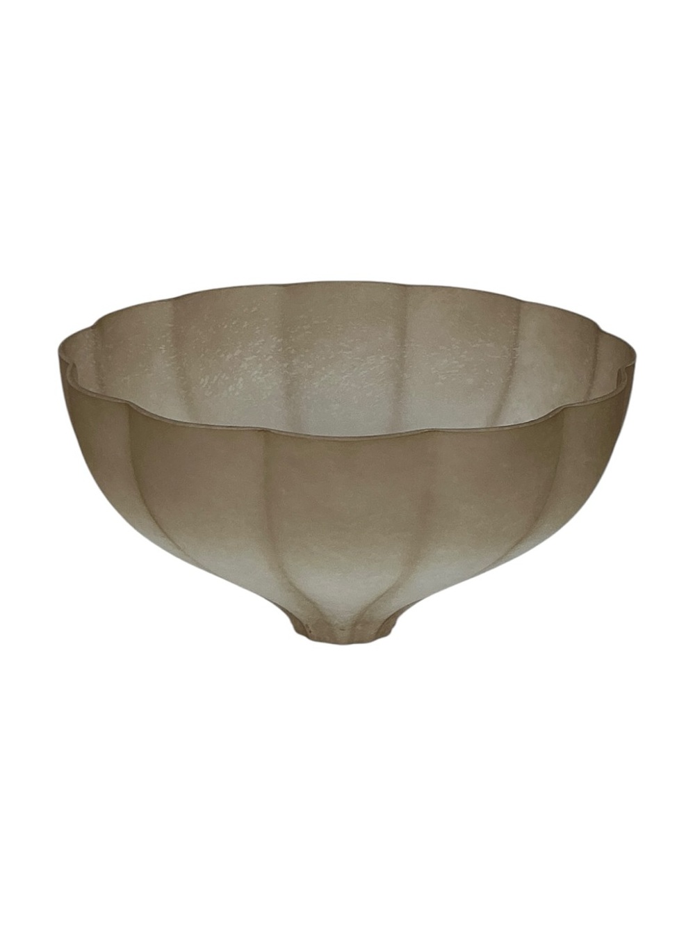 Torchiere Floor Lamp Glass Shade REPLACEMENT Fluted Clam Shape Amber Alabaster